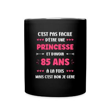 85 ANS - Mug uni - noir - Devant