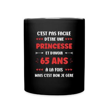 65 ANS - Mug uni - noir - Devant