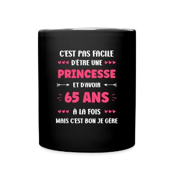 65 ANS - Mug uni - noir - Devant