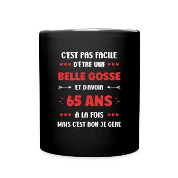 65 ANS - Mug uni - noir - Devant