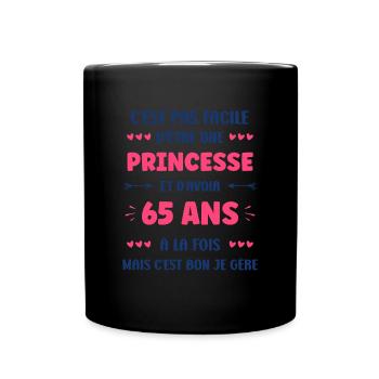65 ANS - Mug uni - noir - Devant