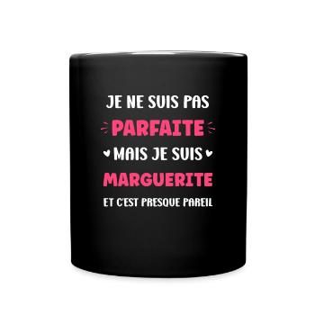 Marguerite - Mug uni - noir - Devant