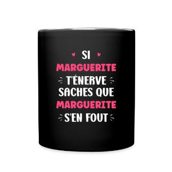 Marguerite - Mug uni - noir - Devant