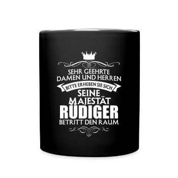 RÜDIGER - Majestät - Tasse einfarbig - Schwarz - Vorne