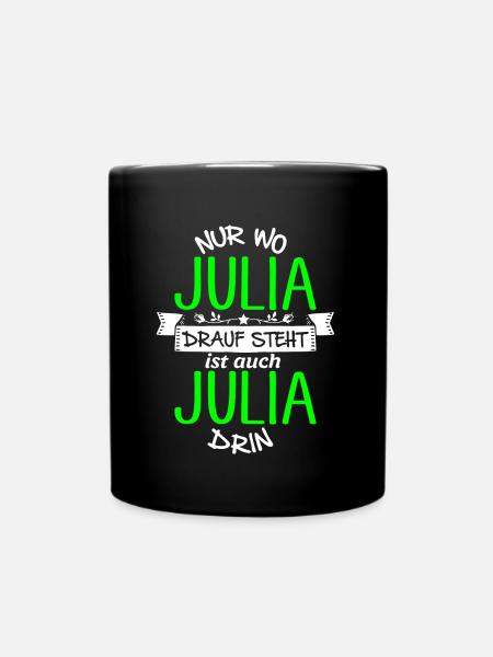 JULIA die Echte - Tasse einfarbig - Schwarz