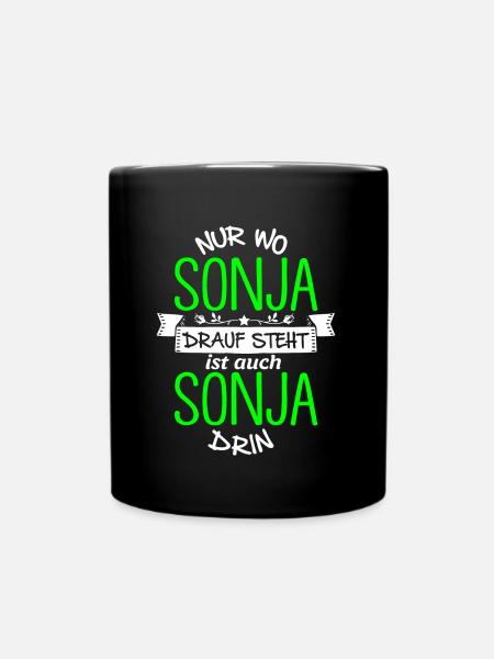 SONJA die Echte - Tasse einfarbig - Schwarz