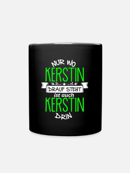 KERSTIN die Echte - Tasse einfarbig - Schwarz