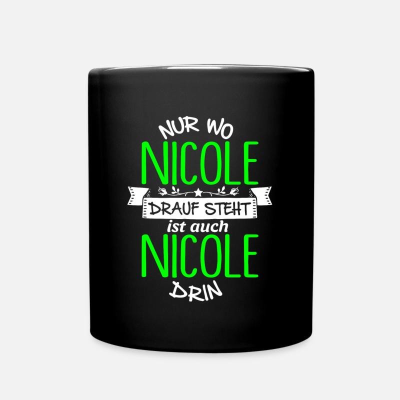 NICOLE die Echte - Tasse einfarbig - Schwarz