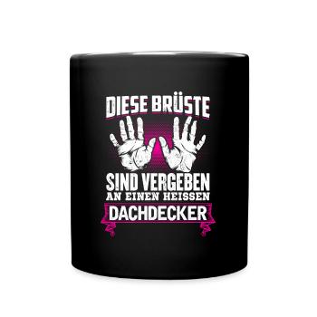 DACHDECKER - Brüste - Tasse einfarbig - Schwarz - Vorne