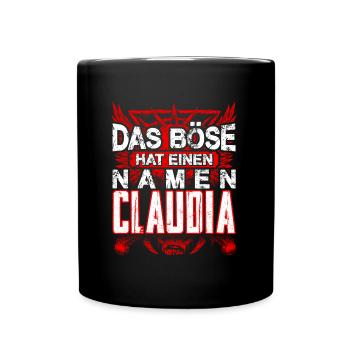 CLAUDIA - Böse - Tasse einfarbig - Schwarz - Vorne