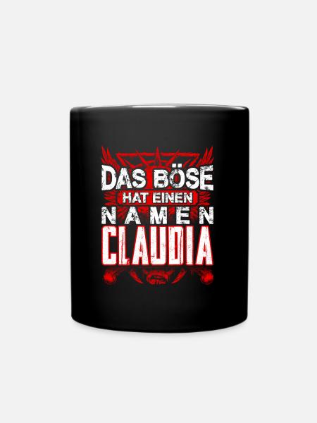 CLAUDIA - Böse - Tasse einfarbig - Schwarz
