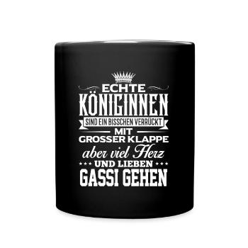 GASSI-GEHEN - lieben - Tasse einfarbig - Schwarz - Vorne