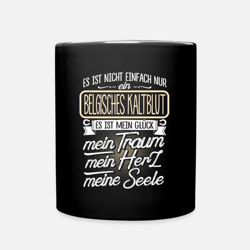 BELGISCHES-KALTBLUT- Herz - Tasse einfarbig - Schwarz