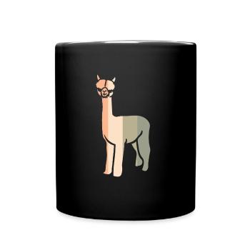 Rétro alpagas - Mug uni - noir - Devant