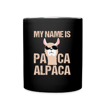 Cool alpaca - Full Colour Mug - black - Front