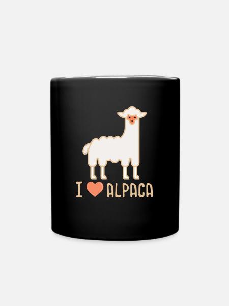 Alpaca Love Gift - Full Colour Mug - black