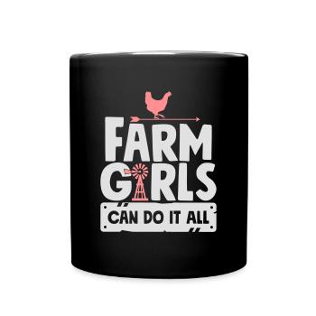 Farm Girls peut tout faire - Mug uni - noir - Devant