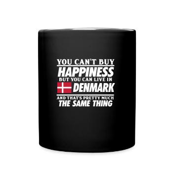 Heureux cadeau de fierté au Danemark - Mug uni - noir - Devant