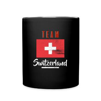 T-shirt de l’équipe de Suisse Gift Mountains Accueil - Mug uni - noir - Devant