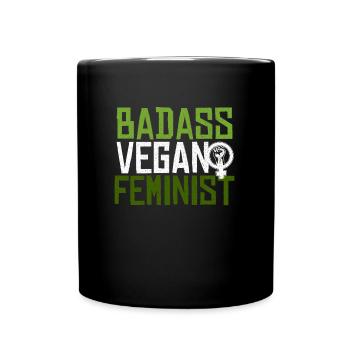 Feministin - Tasse einfarbig - Schwarz - Vorne