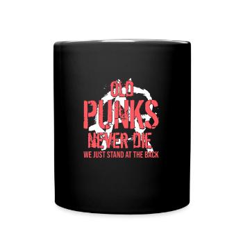 Old punks never die gift idea - Full Colour Mug - black - Front