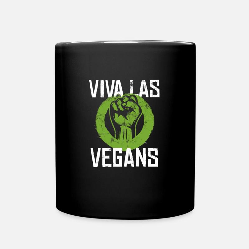 Es lebe der Veganismus! Geschenk - Tasse einfarbig - Schwarz