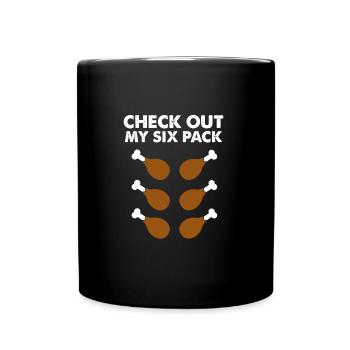 check out my Six Pack Thanksgiving TShirt - Full Colour Mug - black - Front
