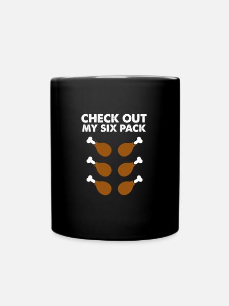 check out my Six Pack Thanksgiving TShirt - Full Colour Mug - black