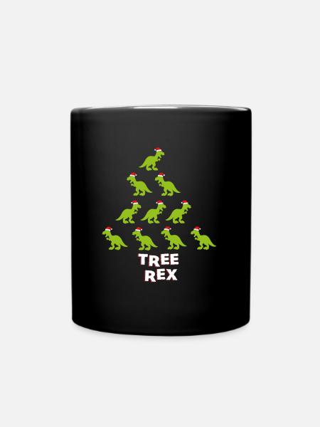 T-REX t-shirt Geschenk Weihnachten - Ensfarvet krus - sort