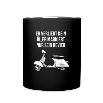 Motorroller Tuning - Tasse einfarbig - Schwarz - Vorne
