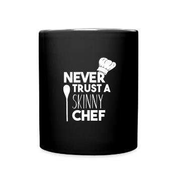 Ne faites jamais confiance à une idée cadeau du chef maigre - Mug uni - noir - Devant
