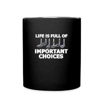 Golf - Tasse einfarbig - Schwarz - Vorne