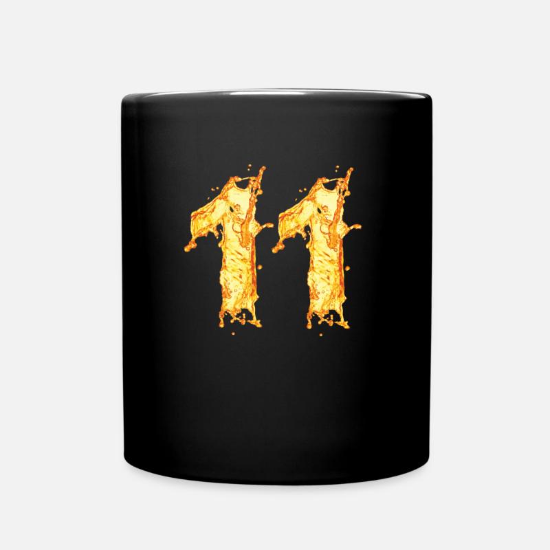11 Geburtstag "yellow water splash" - Tasse einfarbig - Schwarz