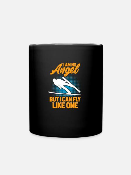 Skispringer - Tasse einfarbig - Schwarz
