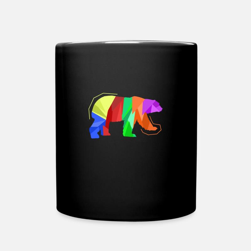Ours - ours polaire - coloré - Noël - Noël - Mug uni - noir