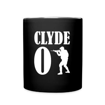 Pärchen Shirt · Bonnie und Clyde · Liebe Geschenk - Tasse einfarbig - Schwarz - Vorne