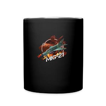 MIG 21 Luftwaffe Pilot Geschenk - Tasse einfarbig - Schwarz - Vorne