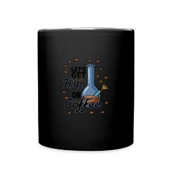 Lustiges Kaffee Shirt Geschenk - Tasse einfarbig - Schwarz - Vorne
