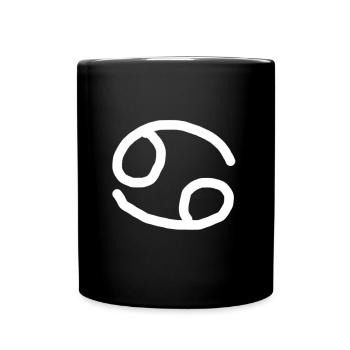Sternzeichen Krebs - Tasse einfarbig - Schwarz - Vorne