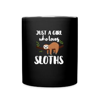 Sloth sloths sloth lover gift - Full Colour Mug - black - Front