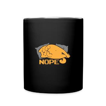 Cat says nope - Tasse einfarbig - Schwarz - Vorne
