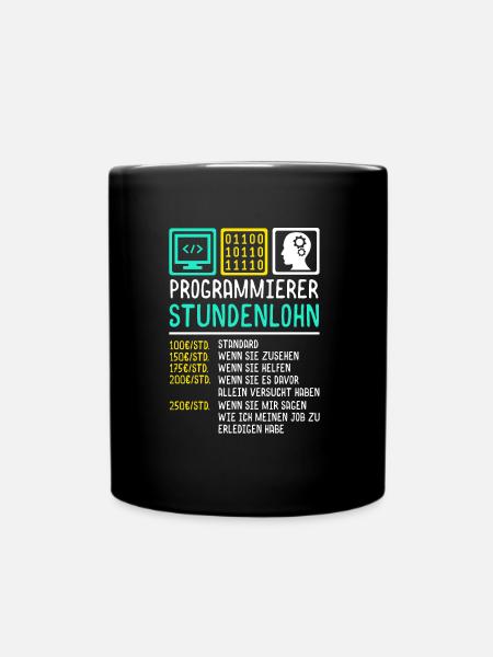 programmer - Full Colour Mug - black