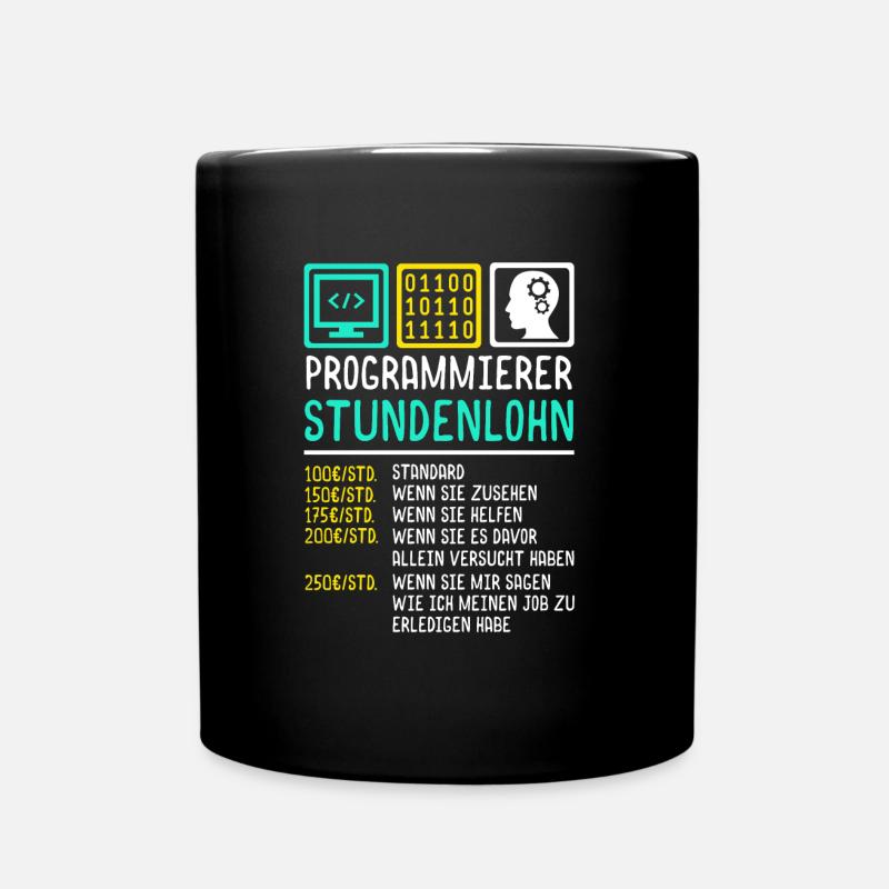 Programmierer - Tasse einfarbig - Schwarz