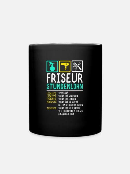 hairdresser - Full Colour Mug - black