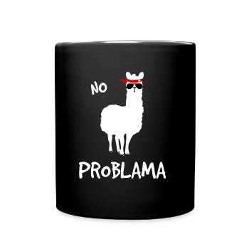 No Problama weiss - Tasse einfarbig - Schwarz - Vorne