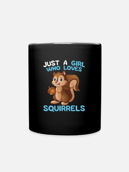 Just a Girl Who Loves Squirrels | gift idea - Full Colour Mug - black