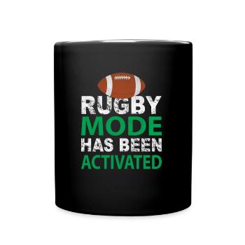 Rugby - Tasse einfarbig - Schwarz - Vorne