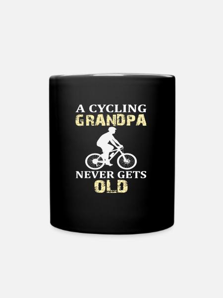 A Cycling Grandpa Never Gets Old | Fahrrad fahren - Tasse einfarbig - Schwarz