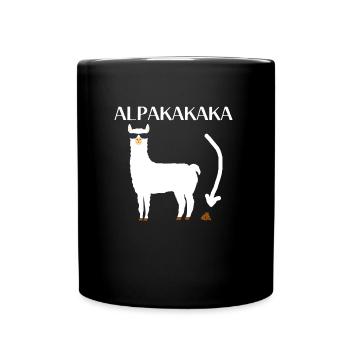 Cadeau drôle drôle de Noël d'alpaga lama - Mug uni - noir - Devant