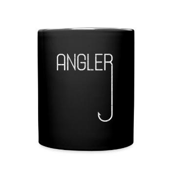 Angler - Tasse einfarbig - Schwarz - Vorne